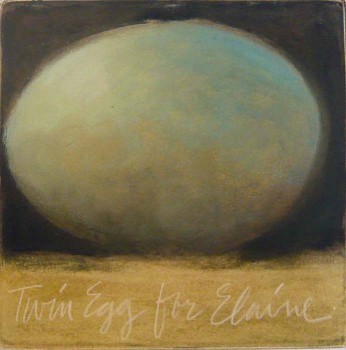 Carol Anthony -&nbsp;Twin Egg for Elaine, 2002 monoprint 23 x 15 inch paper / 
9 x 8 inch image ANTH515