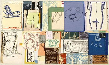 Work: Storyboard 9, 2009 mixed media on panel 38 x 64 x 2 inches BROD180