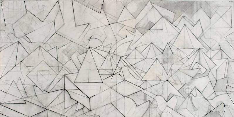 Celia Gerard
PenelopeÁ¿½s Palimpsest, 2009-2010
GER026
charcoal, graphite, casein on paper, 44 x 88 inches / 49 1/2 x 93 1/2 inches framed