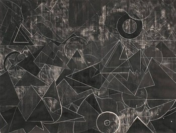 Work: Notte 3, 2010 mixed media on paper 50 x 65 inches / 55 x 71 inches framed GER030