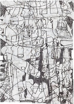 Work: Delusions of a Patriarch, 2011 oil pastel, acrylic and tempera on joined paper 79 1/2 x 56 3/4 inches / 84 ï¿½ x 61 ï¿½ inches framed JOS185