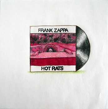 Eric Lebofsky -&nbsp;Frank Zappa, 2011 colored pencil on paper 9 3/4 x 9 3/4 inches LEB117