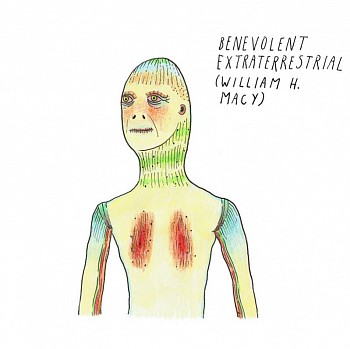 Eric Lebofsky -&nbsp;Benevolent Extraterrestrial (William H. Macy), 2011 colored pencil on paper 9 3/4 x 9 3/4 inches LEB127