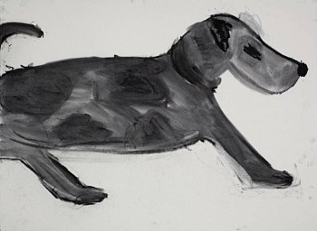 Work:&nbsp;Quick Stop, 2010 charcoal on paper 22 x 30 inchesunframed lyn442