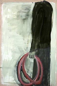 Work:&nbsp;Leash, 2010 oil on paper 60 x 48 inches lyn493
