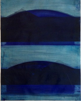 Tad Wiley -&nbsp;untitled no. 12, 2012 oil based enamel and alkyd on vellum 26 x 20 inches wile071