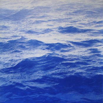 MaryBeth Thielhelm (LA) -&nbsp;Deep Cobalt Sea I, 2005 solarplate etching 29 x 29 inches THIEL453