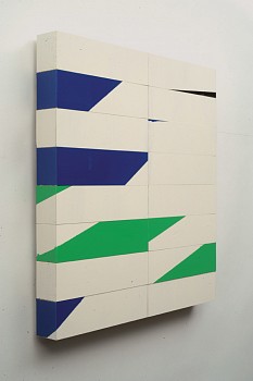 Work: Time Travel, 2012 enamel on wood panels 11 3/4 x 11 inches ZIM294