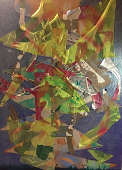 Work:&nbsp;Patrick Brennan Completely Collapsed, 2013 mixed media on wood panel 42 x 36 inches BREN001