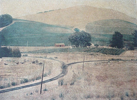 John Huggins (LA)
Vineyard, California, ed. of 17, 2009
HUGG223
K-3 pigment print, 35 x 44 inch paper / 31 x 40 inch image, ed. of 17 | 54 x 71 inch paper / 50 x 67 inch image, ed. of 7