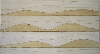 Don Maynard -&nbsp;White Water, 2007 encaustic 20 1/2 x 26 inches paper / 8 x 16 inches image MAY208