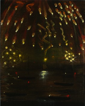 Kathryn Lynch (LA) -&nbsp;Fireworks 2, 2013 oil on canvas 20 x 16 inches lyn528