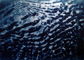 Thomas Hager -&nbsp;Water Study- 7, 4/12, 2013 cyanotype 28 x 37 inches full bleed HAG498