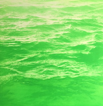 MaryBeth Thielhelm (LA) -&nbsp;Lime Green Sea, 2015 solar etching 15 x 15 inches THIEL861