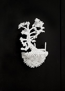 Susan Graham -&nbsp;Toile Wallpaper Landscape (bed 2), 2012 glazed porcelain 13.5 x 8 x 4 inches GRA002