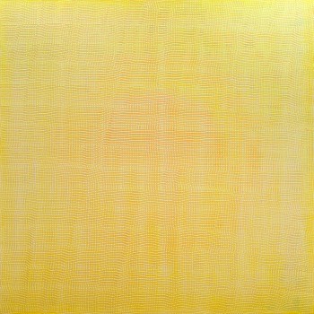 Work:&nbsp;Ocean of Yellow Waves, 2016 oil on panel 60 x 60 inches SCHAE040
