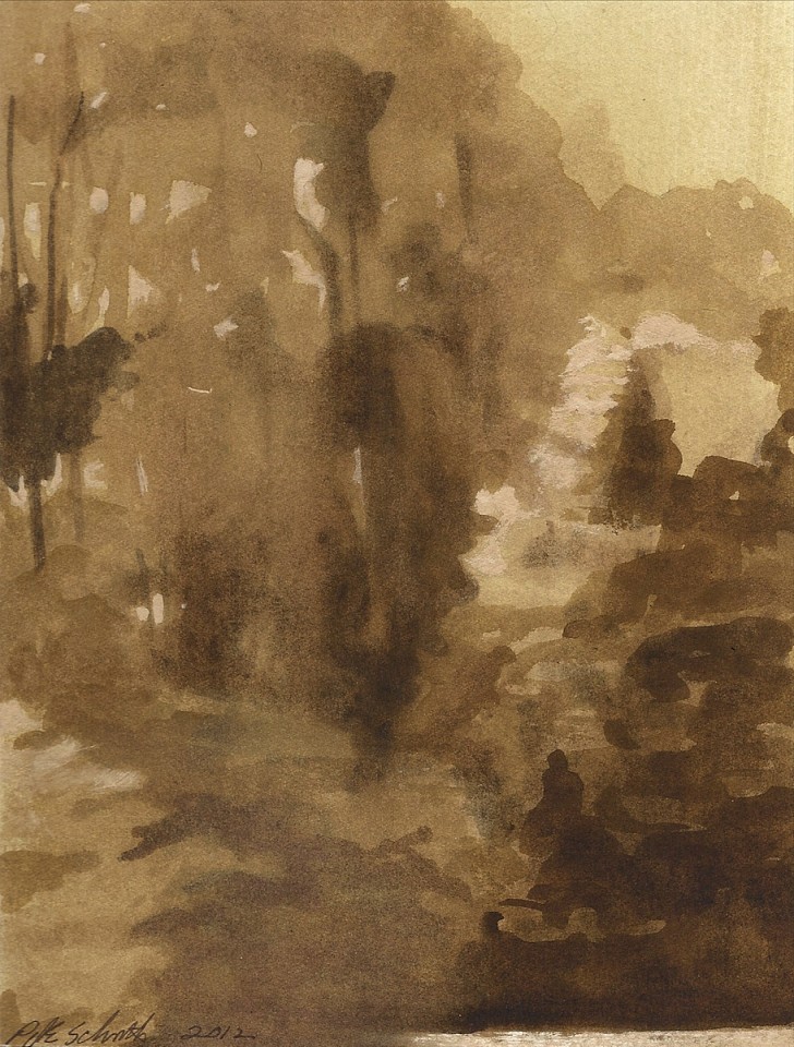 Peter Schroth
Sienna Landscape #2, 2012
SCHR693
plein air wash drawing, 12 x 10 inches paper / 8 x 6 inches image