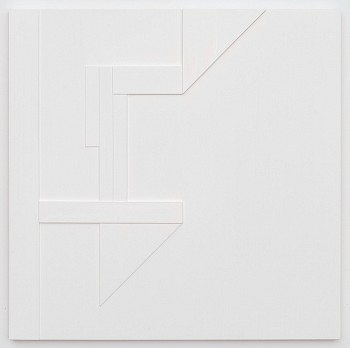 Agnes Barley -&nbsp;Untitled Collage (Relief), 2016 acrylic on cut panel 24 x 24 inches BARL258
