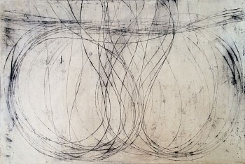 Doug Glovaski -&nbsp;Motion #86, 2015 transfer with oil and wax on paper 30 1/2 x 44 inches GIOV513