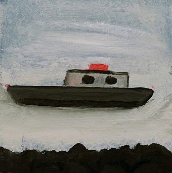 Work:&nbsp;Kathryn Lynch (LA) boating to france, 2017 oil on panel 8 x 10 inches lyn683