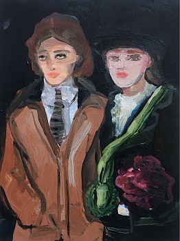 Work:&nbsp;Mitford, 2017 acrylic on paper mounted on panel 12 x 9 inches SPENC040