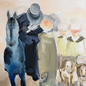 Work:&nbsp;Untitled, 2017 acrylic on paper mounted on panel 16 x 16 inches SPENC067