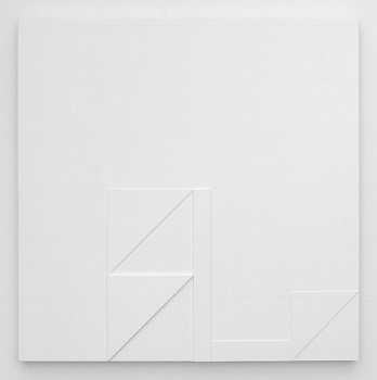 Work: Agnes Barley Untitled Relief, 2017 wood, acrylic, and clay on panel 30 x 30 inches BARL348