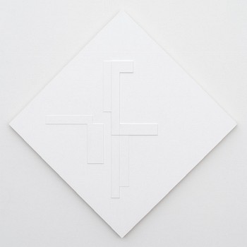 Agnes Barley -&nbsp;Untitled Relief 3, 2018 acrylic on panel 42 x 42 inches BARL446