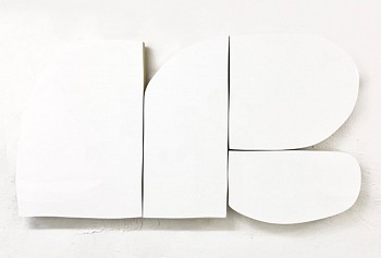 Work:&nbsp;Andrew Zimmerman Arctic White, 2019 Automotive paint on wood 26 x 47 x 1 1/2 inches ZIM679