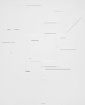 Work:&nbsp;Agnes Barley Untitled Relief 5, 2017 acrylic and cut wood on panel 40 x 33 inches BARL314