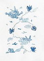 Susan Graham, Future Garden (Sapphire Sea)
2021, chine colle paper cut out and ukiyo-e woodblock print on cotton paper
