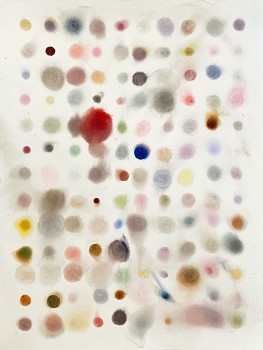Work:&nbsp;Lourdes Sanchez Dots (One Big Red), 2021 ink, watercolor and pencil on paper 46 3/4 x 62 inches SANCH936