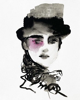 Work: Suzy Spence Rider (Charlotte), 2021 flashe on paper 20 x 16 inches / 22 1/2 x 18 1/2 inch frame SPENC301