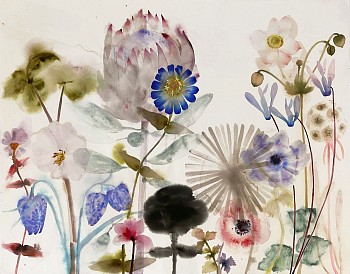 Work: Lourdes Sanchez Untitled, 2021 ink, watercolor and pencil on paper 43 1/2 x 55 1/2 inches SANCH952