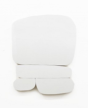 Work: Andrew Zimmerman Cloud White, 2022 Automotive paint on wood 51 x 41 x 1 3/4 inches ZIM935