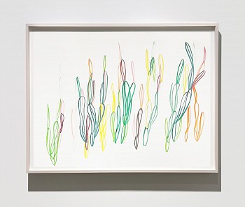 Agnes Barley -&nbsp;Untitled (Vertical Gardens), 2005 acrylic on paper 38 x 50 inches BARL744