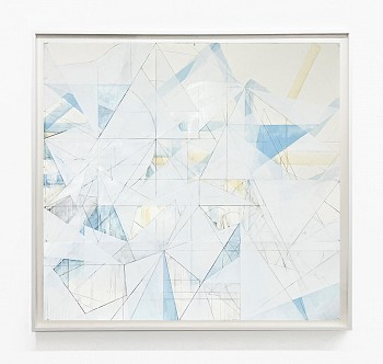 Work: Celia Gerard Clearing, 2022 mixed media on paper 61 x 64.5 inches framed GER166