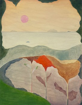 Work:&nbsp;Vinna Begin M&eacute;lodie, 2022 oil on wood panel 18 x 14 inches BEG035