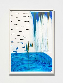 Don Maynard -&nbsp;Blue Water, 2022 mixed media on mylar 43 1/2 x 32 inches MAY421