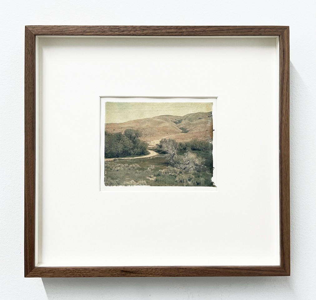 John Huggins (LA)
Dirt Road, 1995
HUGG296
unique polaroid transfer, 3 1/2 x 4 1/2 inches image / 10 1/2 x 11 1/2 inches framed