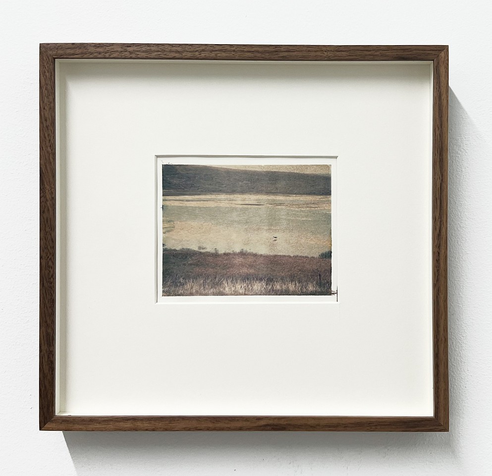 John Huggins (LA)
Estuary, 1997
HUGG352
unique polaroid transfer, 3 1/2 x 4 1/2 inch image / 10 1/2 x 11 1/2 inches framed