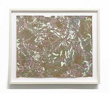 Work: Maysey Craddock a river dreams of sea, 2022 gouache and thread on found paper 24 x 30 inches / 29 x 35 inches framed CRADD098