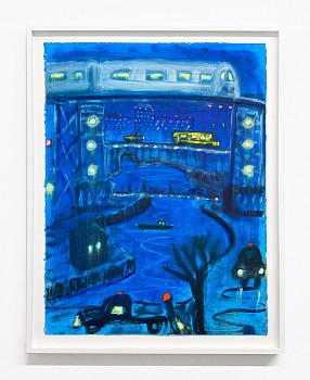 Work: Kathryn Lynch Untitled, 2022 oil on paper 30 x 22 inches / 33 1/4 x 26 inched framed lyn908