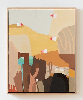 Work: Jen Wink Hays Fracas, 2023 oil on canvas 30 x 24 inches JWH152