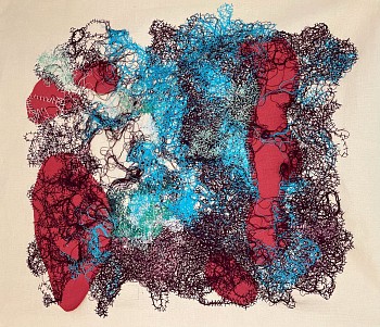 Elaine Escobar (LA) - Red Rocks, 2023 embroidery 27 x 32 inches ESCO013