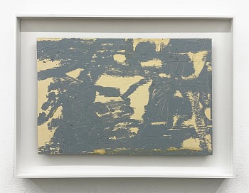 Work: Sean Noonan Untitled, 2023 oil on found wood 16 x 21 3/4 inches framed noon041