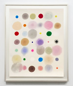 Work: Intergalactic Tiddlywinks, 2023 ink, watercolor and pencil on paper 64 x 50 inches / 70 x 58 inches framed SANCH995