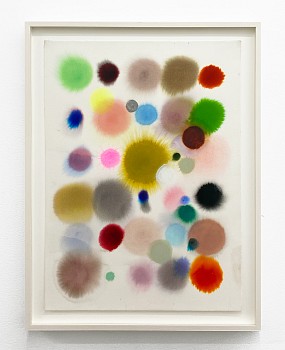 Work: getting closer, staying starry eyed, 2023 ink, watercolor and pencil on paper 25 x 18 inches / 28 1/4 x 21 1/4 inches framed SANCH1027