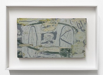 Work: Sean Noonan (LA) Into the Sun, 2023 oil on found wood 11 3/4 x 17 1/4 inches framed noon042