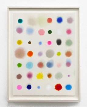 Work:&nbsp;Lourdes Sanchez Lightyears (with sun and bright pink), 2023 ink, watercolor and pencil on paper 25 x 18 inches / 28 1/4 x 21 inches framed SANCH1023